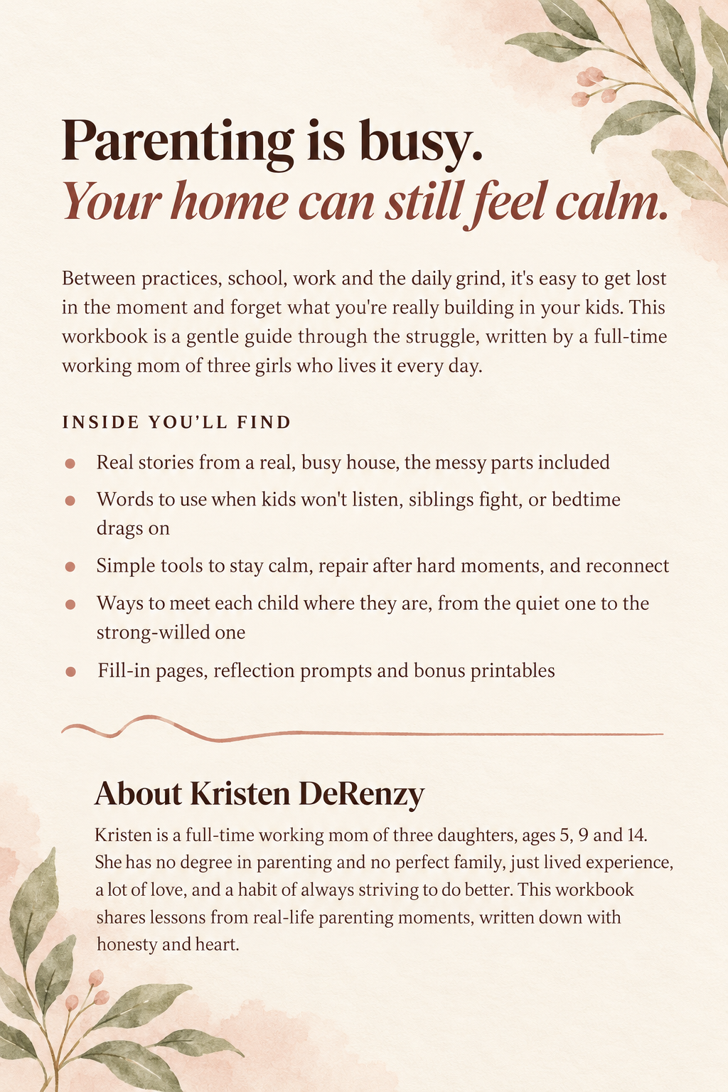 Calm in the Chaos: Real-Life Parenting Workbook