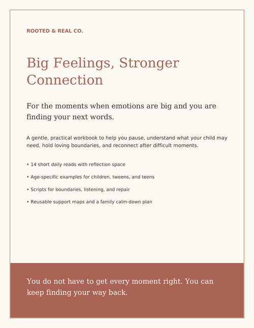 Big Feelings, Stronger Connection: 14-Day Parenting Workbook | PDF